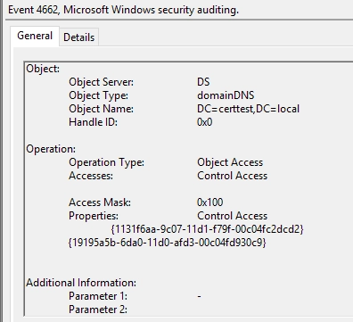 Событие 4662. Доступ к объекту domainDNS с правом Replicating Directory Changes