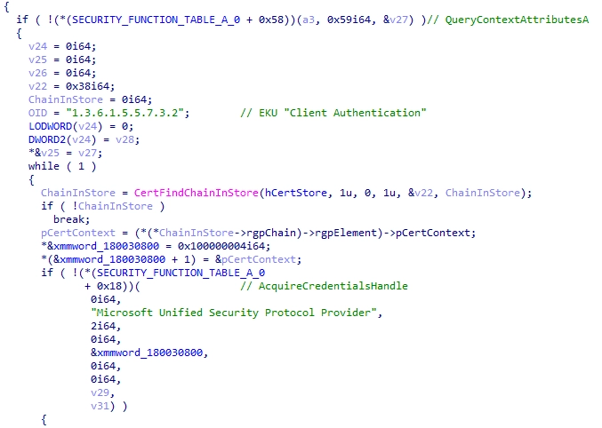 Фрагмент кода с реализацией TLS/SSL-handshake