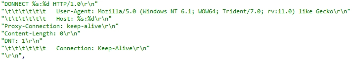 HTTP-запрос в Gh0st RAT с опечаткой DONNECT