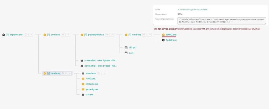 Детектирование попытки сбора информации о хосте