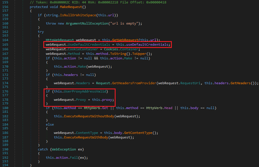 Изменения в коде метода MakeRequest в классе JumpKick.HttpLib.Request Изменения в коде метода MakeRequest в классе JumpKick.HttpLib.Request